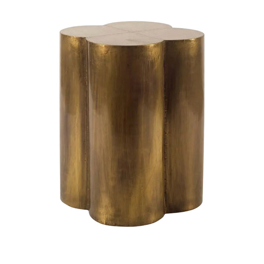 Petra Brass Clover Accent Table