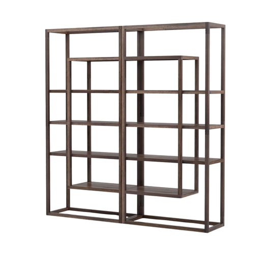 Waylon Double Bookshelf, Harvest Brown