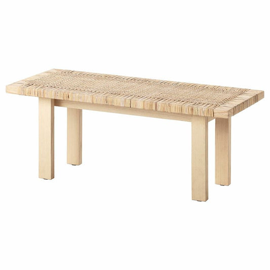 Indonesian Rattan Long Bench – Boho Elegance with Functional Charm - Urban Ashram