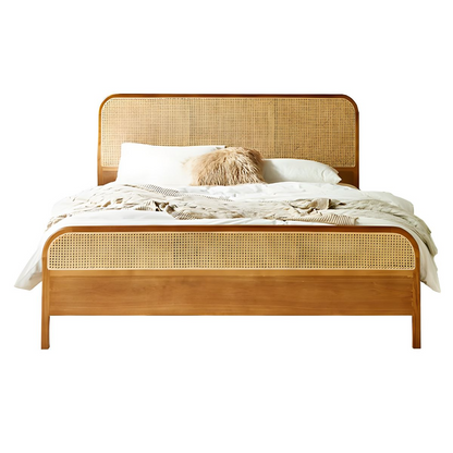 Tula Wooden Rattan Bed