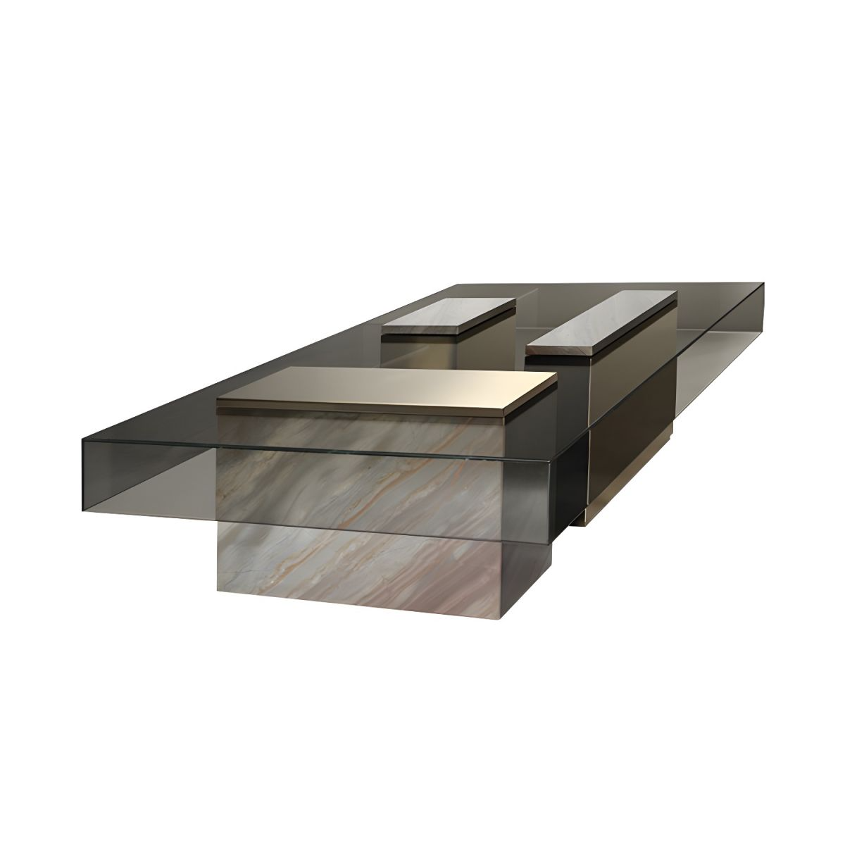 Hera Smoked Crystal Coffee Table - Urban Ashram