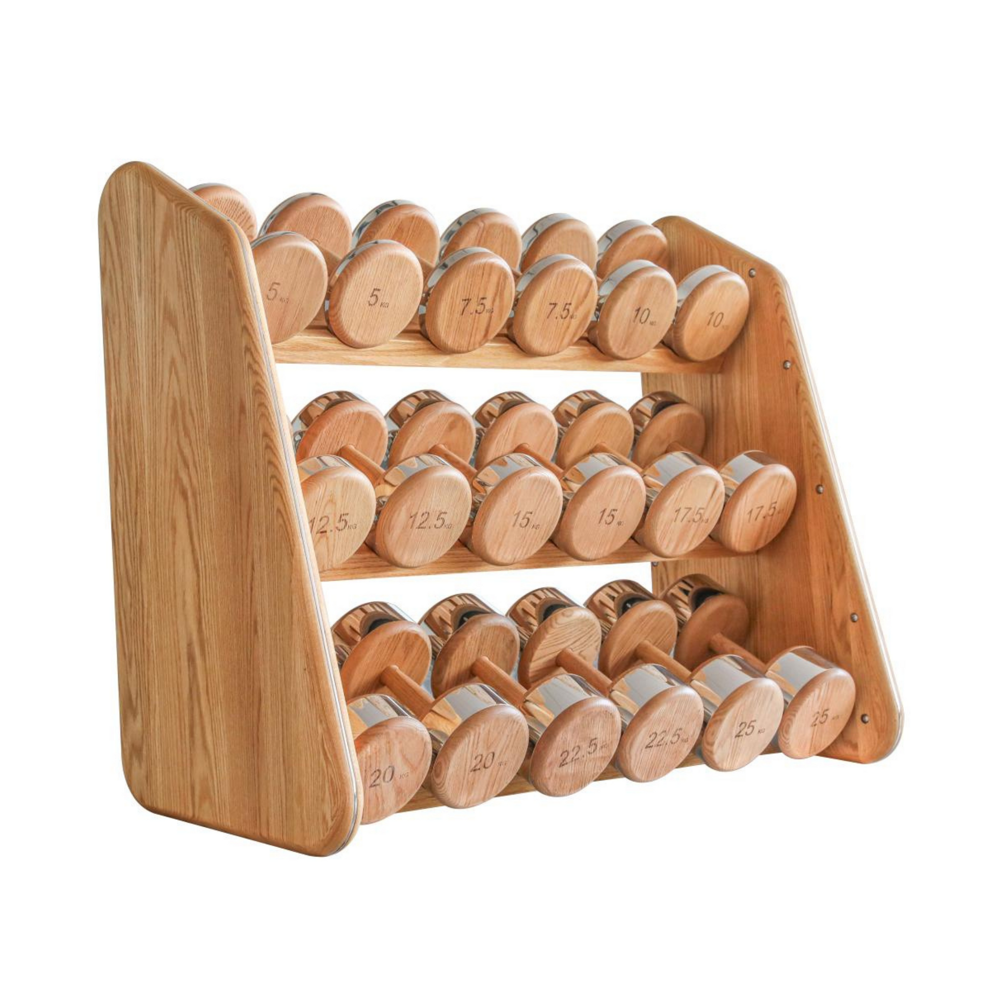 RĪTUAL Complete Wooden Dumbbell Set with Sculptural Storage Rack (Copy) Urban Ashram