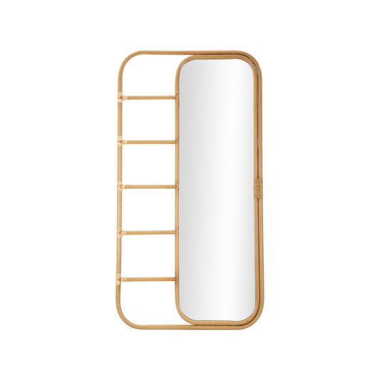 Ria Leaning Rattan Mirror - Urban Ashram