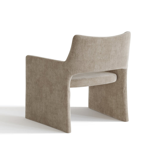 Lina Modern Velvet Armchair in Sandstone - Urban Ashram