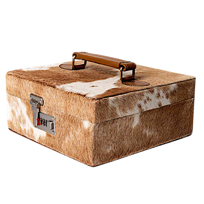 Cowhide Jewelry Case -Genuine Western Leather - Urban Ashram