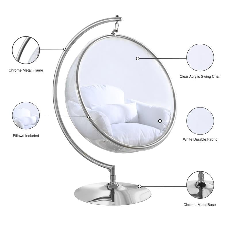 Hanging Acrylic Bubble Swing Chair - Urban Ashram