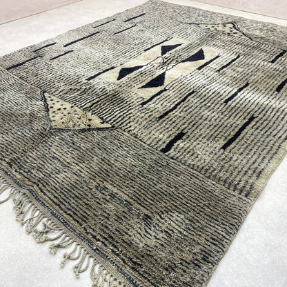 Handmade Beni Ourain Wool Rug | Authentic Moroccan Area Carpet - Urban Ashram