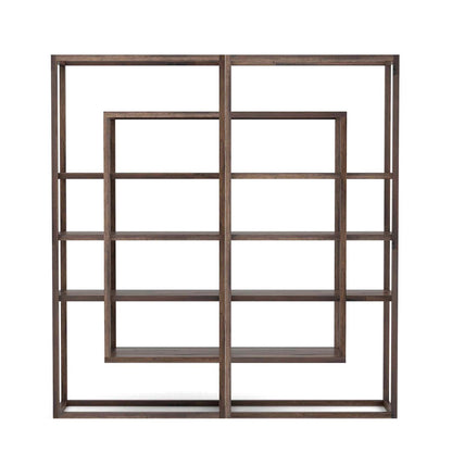 Waylon Double Bookshelf, Harvest Brown - Urban Ashram