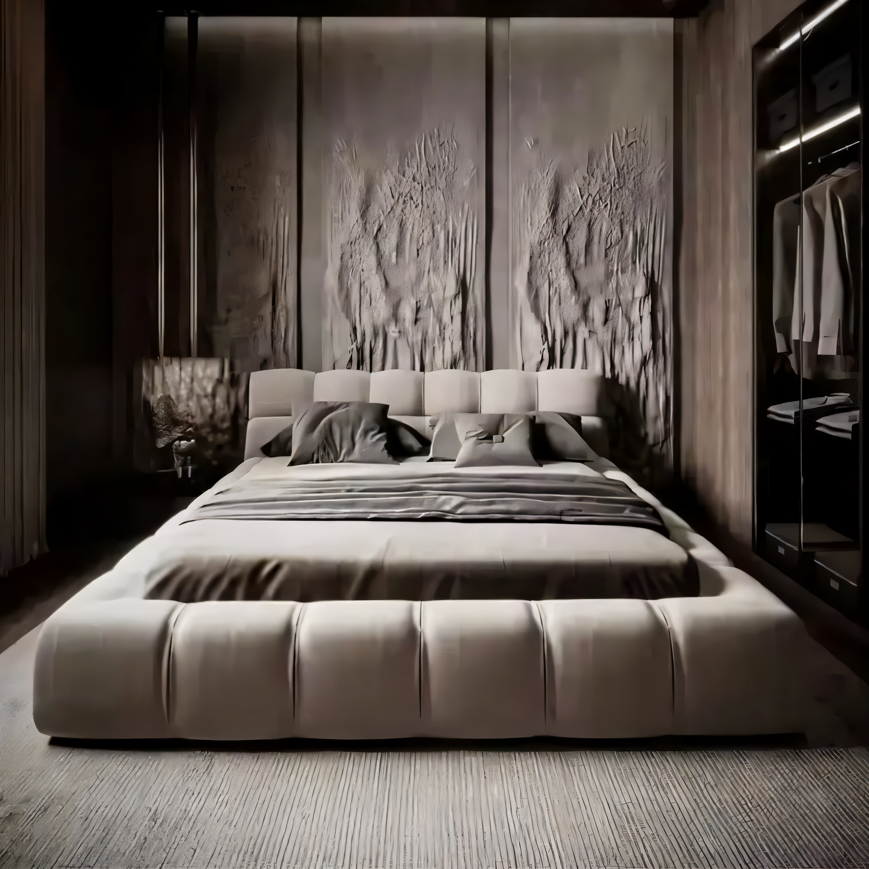 Modern Tufty Zen Bed – rear view