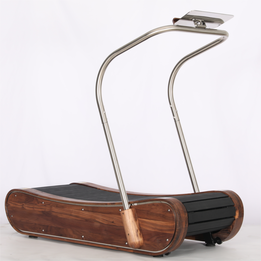 Lotus Momentum Arc – Luxury Wood Curve Treadmill in Ash for Designer Home Gyms - Urban Ashram