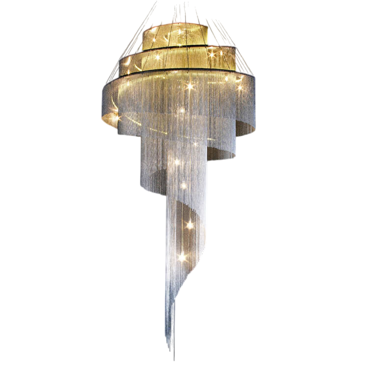 Scandinavian Postmodern Spiral Halo Chandelier - Urban Ashram