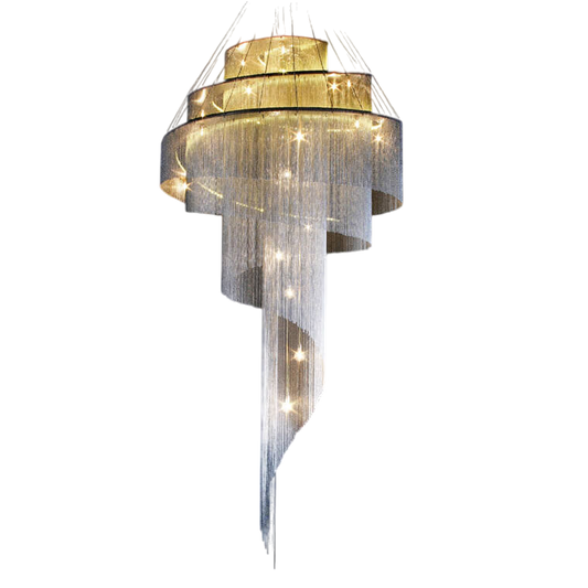 Scandinavian Postmodern Spiral Halo Chandelier - Urban Ashram