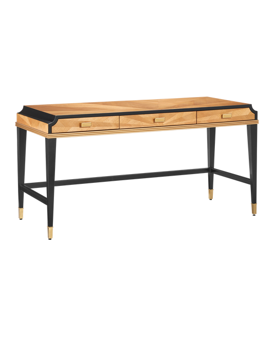 Kallista Taupe Executive Desk - Spacious Home Office Workstation - Urban Ashram