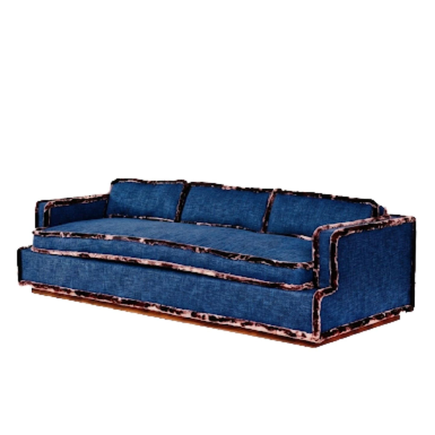 Apel Tuxedo Sofa in Silk-Trimmed Linen