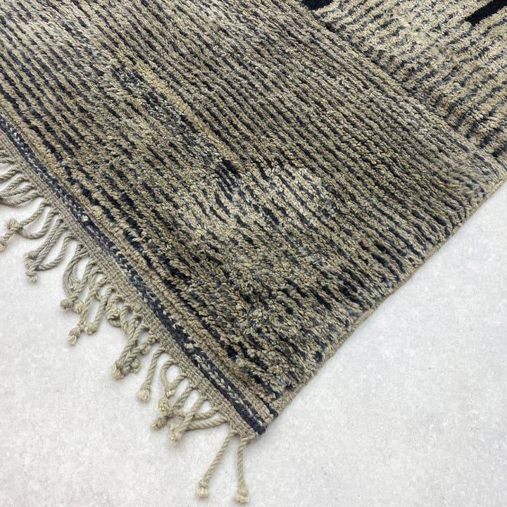 Handmade Beni Ourain Wool Rug | Authentic Moroccan Area Carpet - Urban Ashram