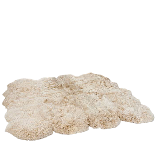 Luxurious 8-Pelts Champagne Sheepskin Octo Rug - Premium & Plush - Urban Ashram