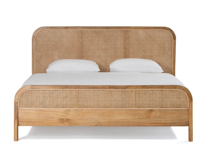 Tula Wooden Rattan Bed