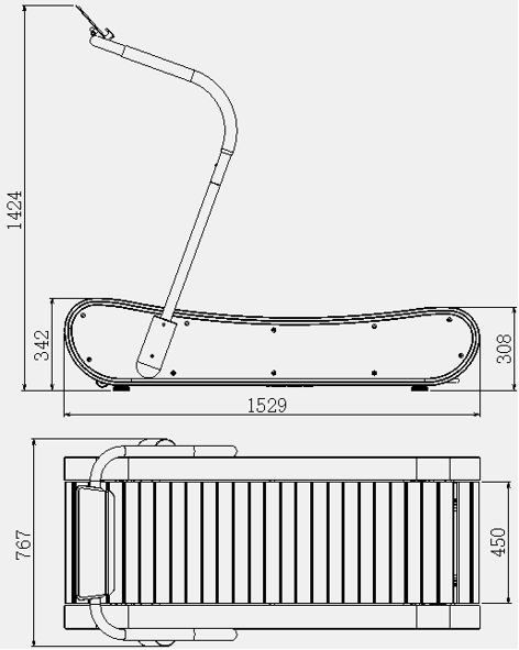 Lotus Momentum Arc – Luxury Wood Curve Treadmill for Designer Home Gyms