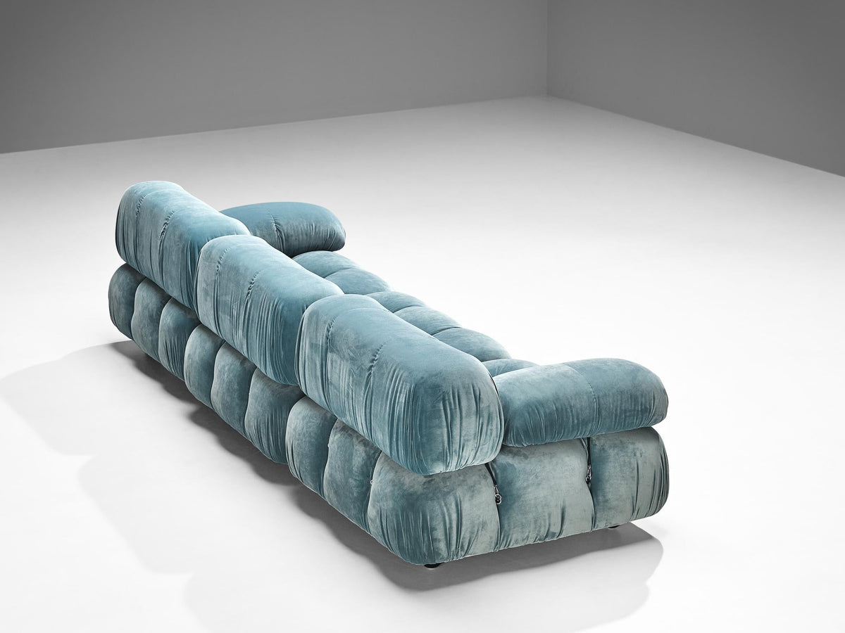 Azzura Modular Channel-Tufted Sofa – overhead view