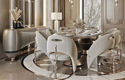 Aurelia Arc Crystal Dining Chair – rear view