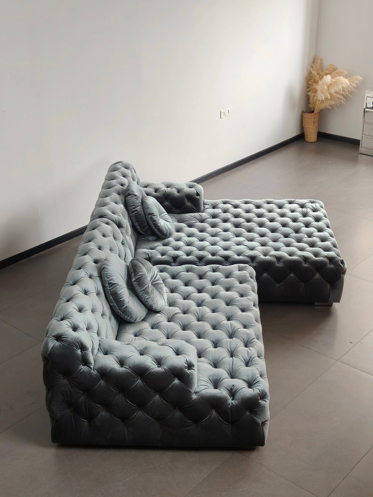 Coco Miralda Chesterfield Sofa - Smoke Grey