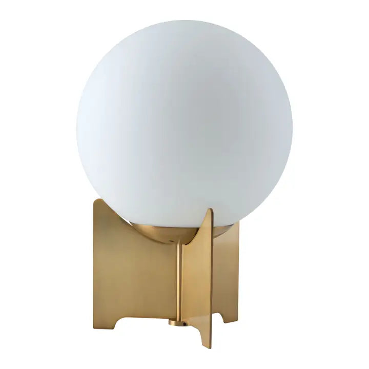 Pearl Table Lamp White & Brass – detail close-up