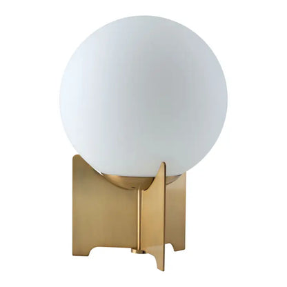 Pearl Table Lamp White & Brass – detail close-up