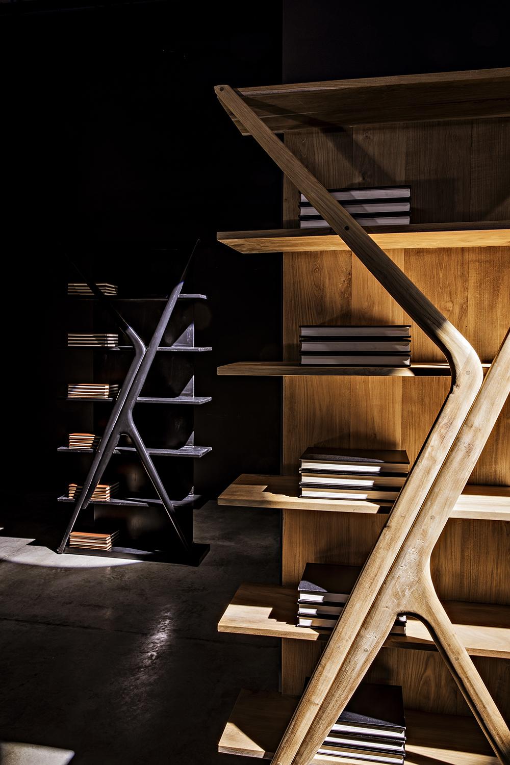 Noir Vetra Bookcase Teak