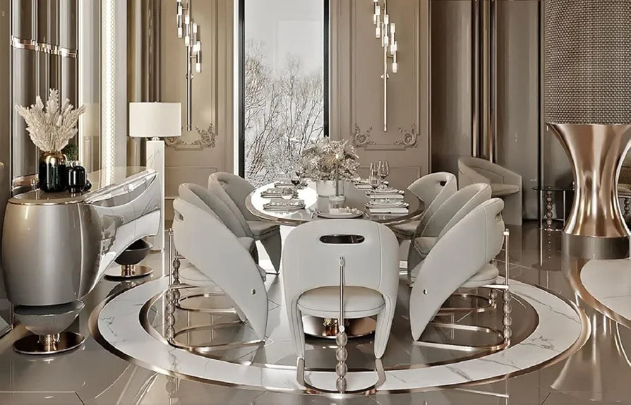 Aurelia Arc Crystal Dining Chair – detail close-up