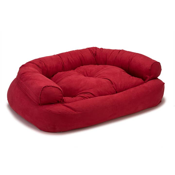Wholesale Luxury Overstuffed Dog Sofa Bed - Premium Microsuede with Removable Bolsters