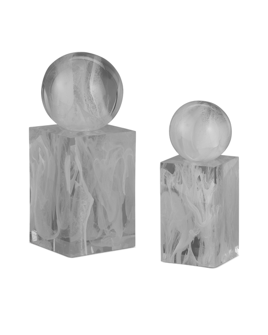 Nova White Modern Sculpture Set - Decorative Abstract Objects - Urban Ashram