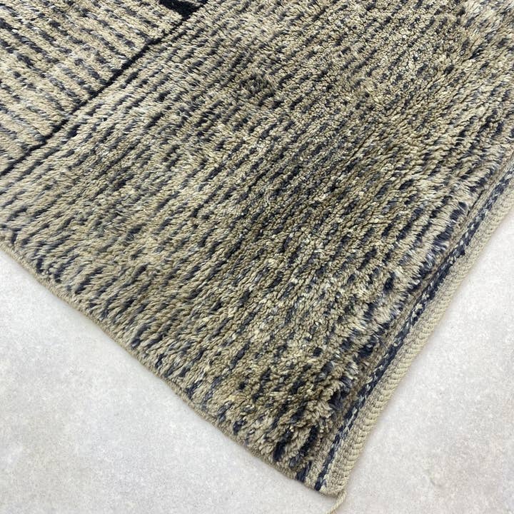 Handmade Beni Ourain Wool Rug | Authentic Moroccan Area Carpet - Urban Ashram