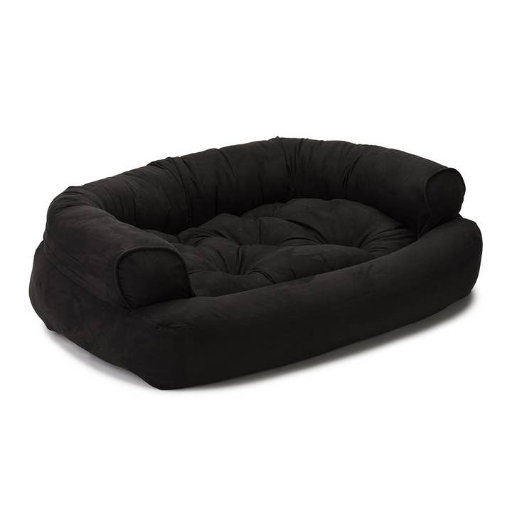 Wholesale Luxury Overstuffed Dog Sofa Bed - Premium Microsuede with Removable Bolsters