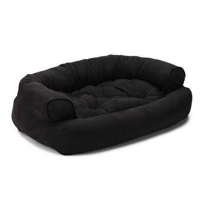 Wholesale Luxury Overstuffed Dog Sofa Bed - Premium Microsuede with Removable Bolsters