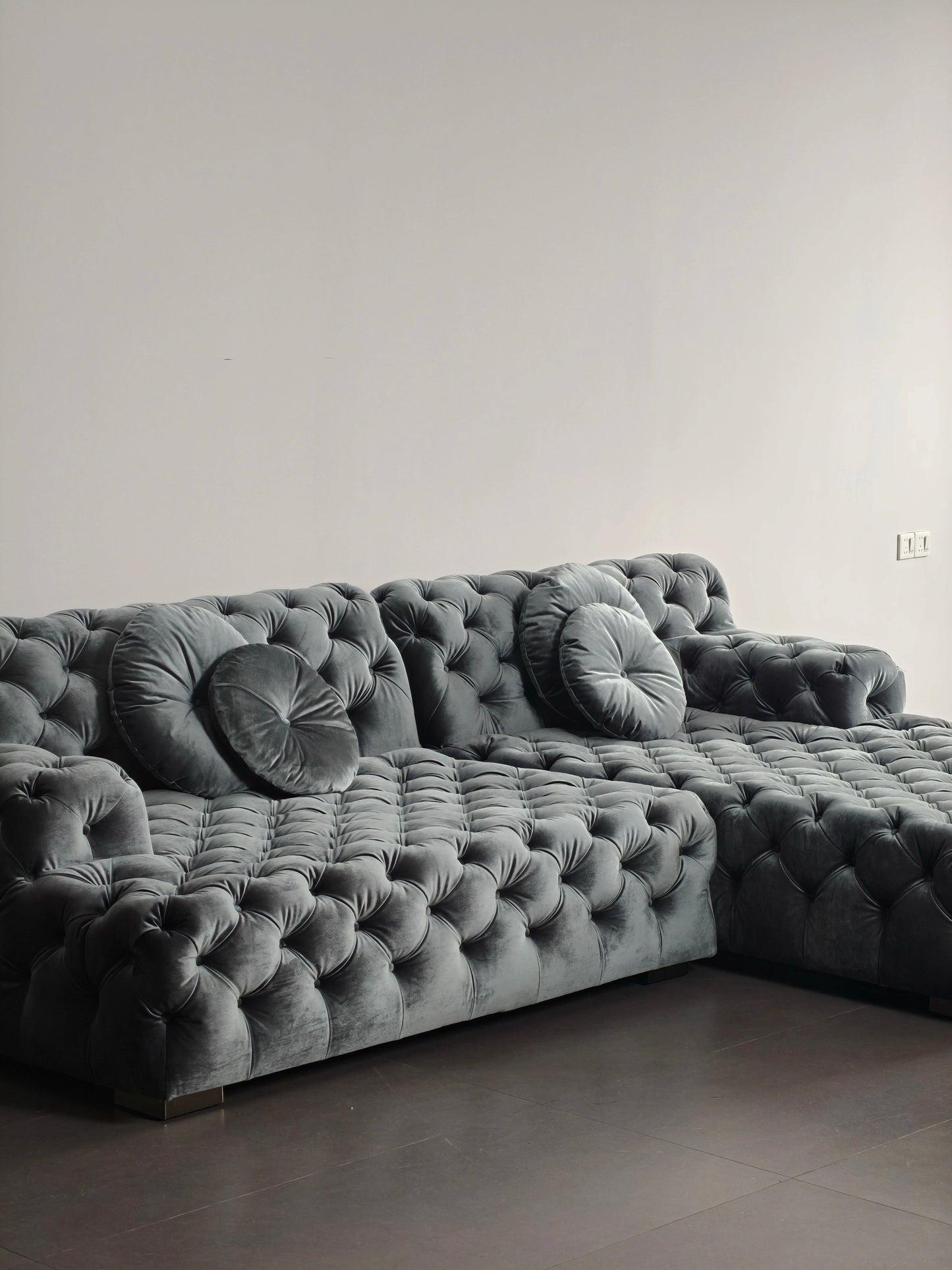 Coco Miralda Chesterfield Sofa - Smoke Grey