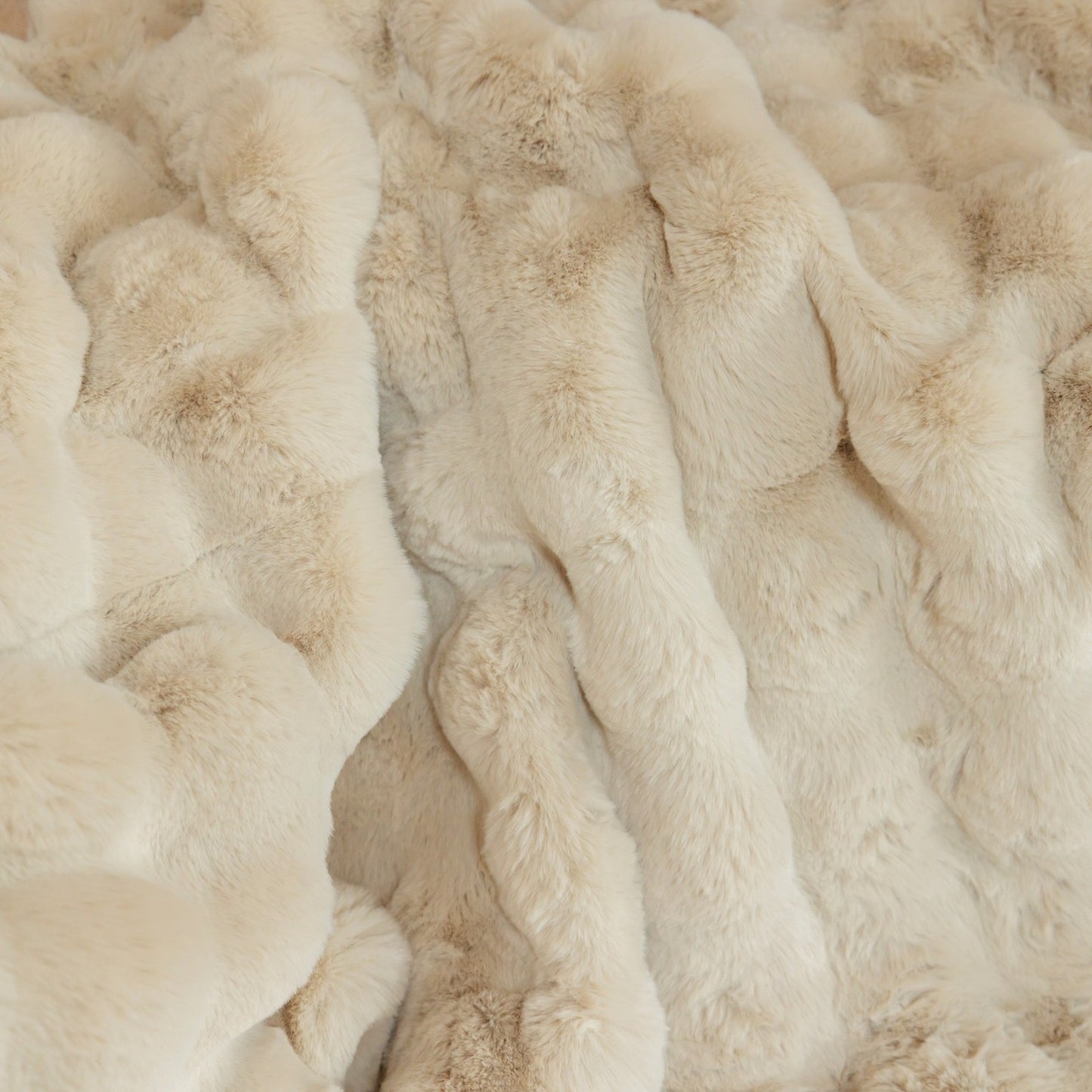 Plushie LUXE Faux Fur Throw Blanket – angled view