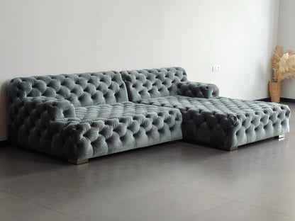 Coco Miralda Chesterfield Sofa - Smoke Grey