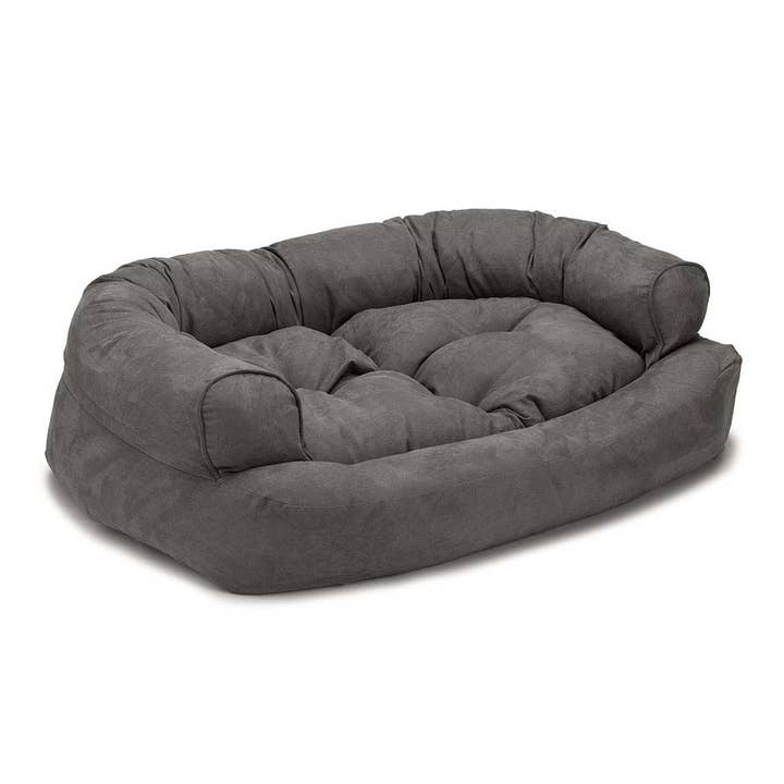Wholesale Luxury Overstuffed Dog Sofa Bed - Premium Microsuede with Removable Bolsters