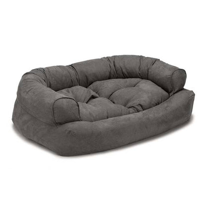 Wholesale Luxury Overstuffed Dog Sofa Bed - Premium Microsuede with Removable Bolsters