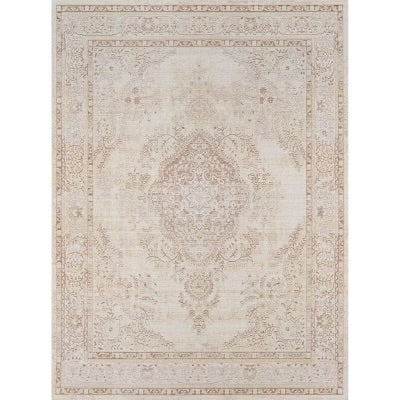 Elegant Momeni Isabella Ivory Medallion Area Rug - Urban Ashram