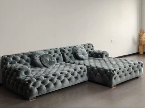 Coco Miralda Chesterfield Sofa - Smoke Grey