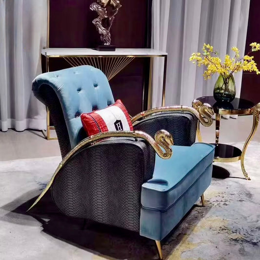 Mid-Century Serpentine Arm Chair