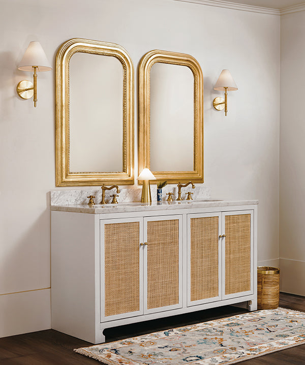 Bath Vanity With Cane Front Doors