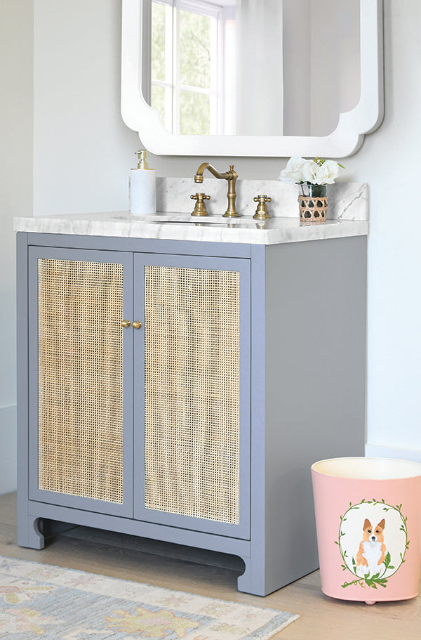 Bath Vanity With Cane Front Doors