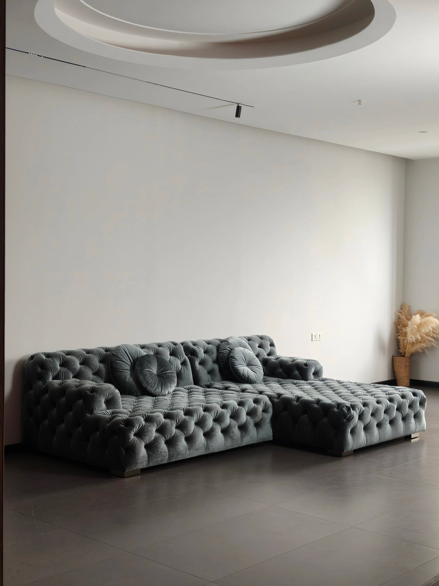 Coco Miralda Chesterfield Sofa - Smoke Grey