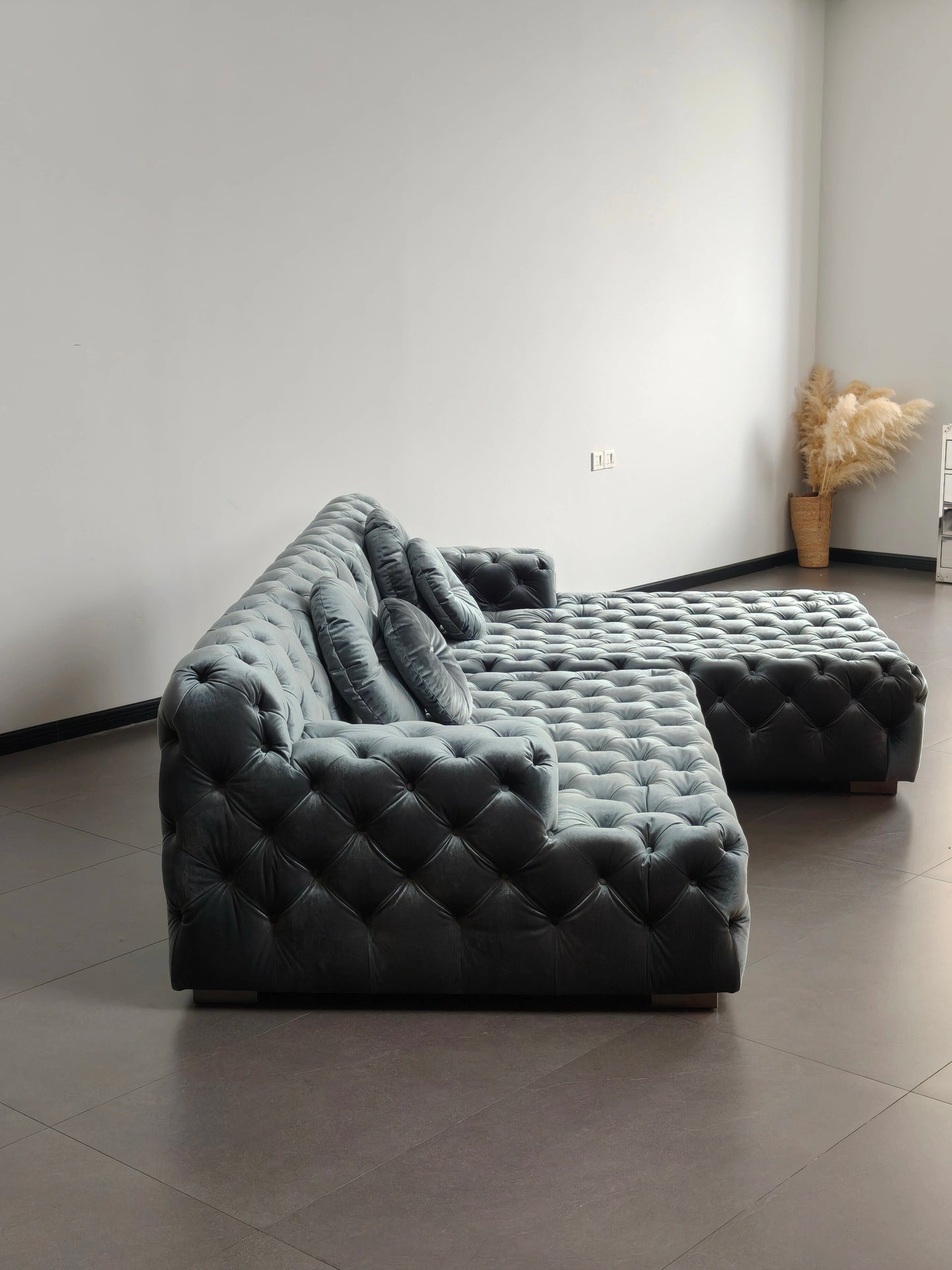 Coco Miralda Chesterfield Sofa - Smoke Grey