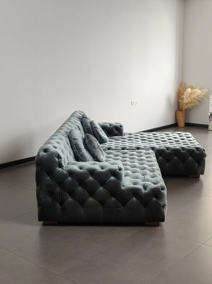 Coco Miralda Chesterfield Sofa - Smoke Grey