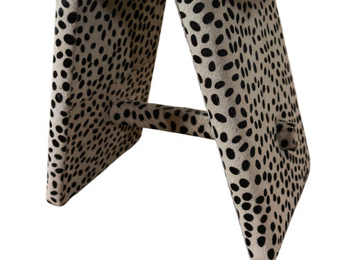 Ansel Spotted Hair-on-Hide Saddle Stool – rear view