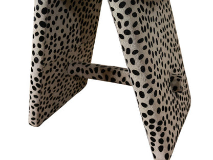 Ansel Spotted Hair-on-Hide Saddle Stool – rear view