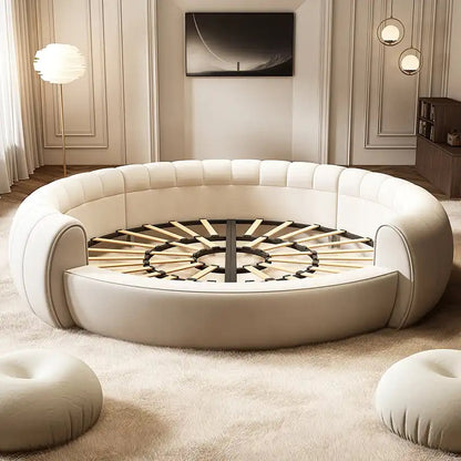Round Dream Lounger Upholstered Movie Bed - Urban Ashram Home